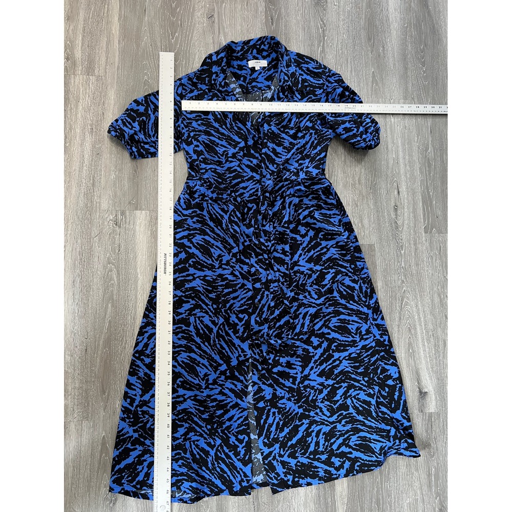 Jason Wu Collective Blue and Black Animal Print Midi Dress Size 8 - Picture 5 of 6